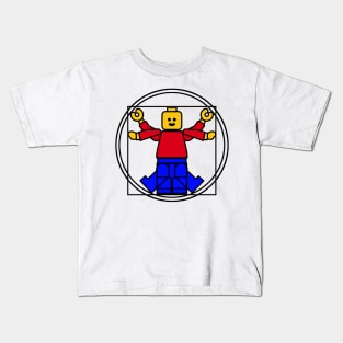 Lego Man Vitruvius Kids T-Shirt